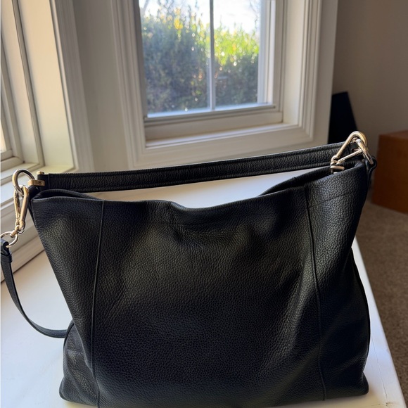 Coach Black Pebbled Leather Two Way Crossbody Bag EUC - Picture 9 of 11